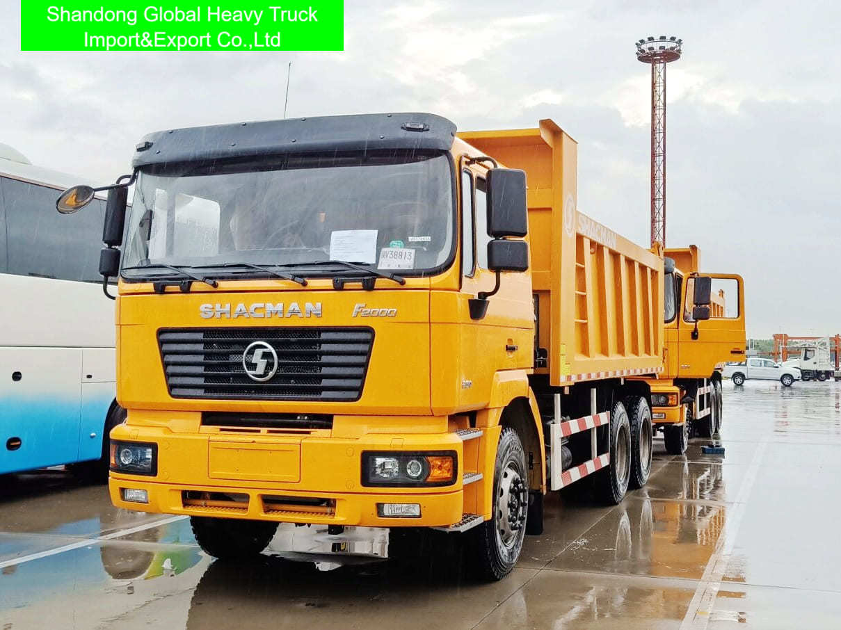 Nieuwe of gebruikte Shacman Dump Truck 6x4 Dumper met Euro 2 emissie 10 voorwaarts versnellingsbak en 8329x2490x3450mm specificatie