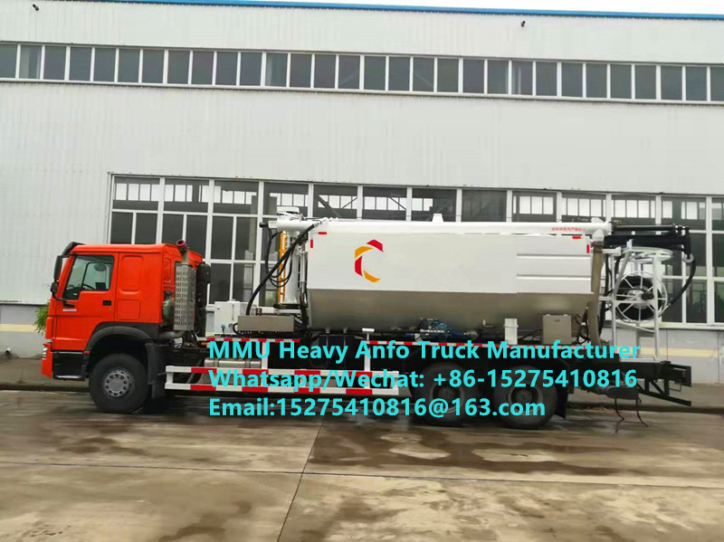 On-site mixing and charging multi-functional heavy ammonium oil explosives Truck 15/20/25Ton Heavy Emulsion ANFO Truck MMU MEMU For Mongolia DRC CONGO PERU Ghana Mining Blasting Service