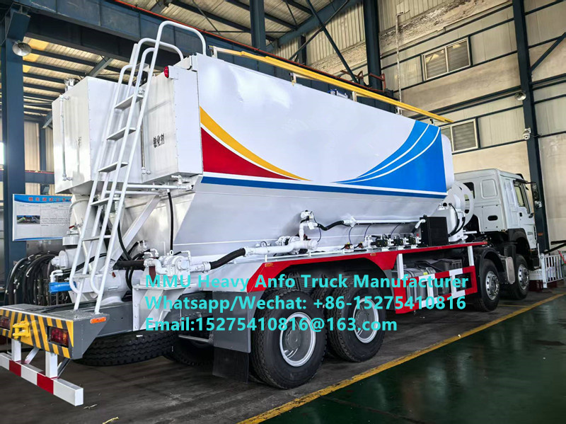 Goedkoop Prijs Meng- en laden multifunctionele zware ammoniumolie explosieven Truck 15/20/25Ton Zware emulsie ANFO Truck Rusland/Kazakhstan/Oezbekistan/Indonesië/Guinea Mining Blasting Service