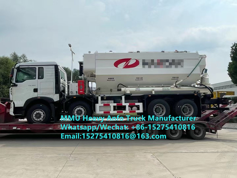 Intelligente HOWO-meng- en laadsysteem multifunctionele zware ammoniumolie-explosieven Truck 15/20/25Ton Heavy Emulsion ANFO Truck Zambia/Zimbabwe/Tanzania/Ghana/Guinea/Peru Mining Blasting Service