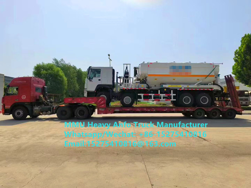 Vermenging en laden van explosieve stoffen met een laag explosiefgehalte Multifunctionele zware ammoniumolie explosieven Truck 15/20/25Ton Heavy Emulsion ANFO Truck Zambia/Zimbabwe/Tanzania/Ghana/Guinea/Peru Mining Blasting Service