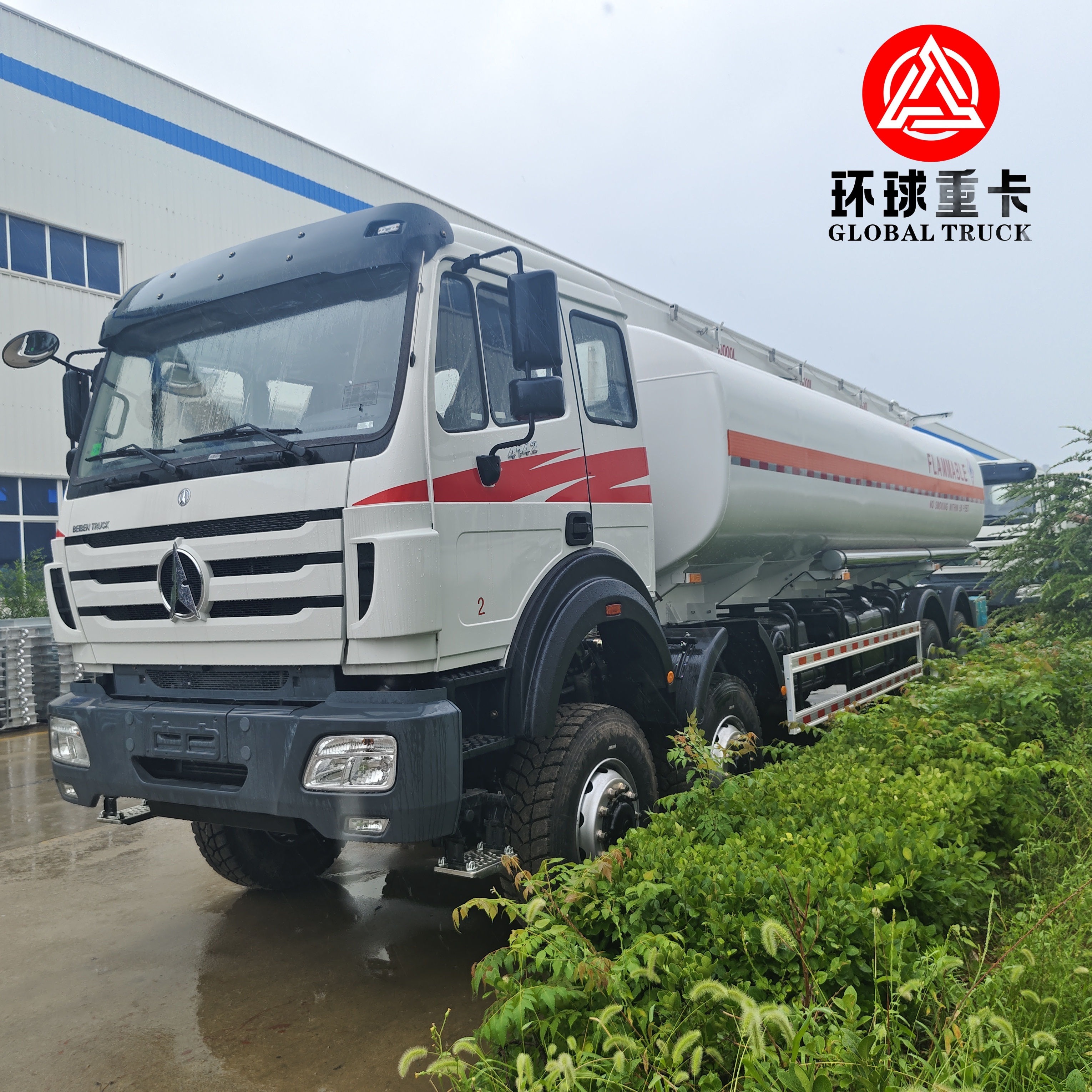 Beiben 8x8 35000L Zware Mijnbouw Diesel Tankwagen voor Diesel Transport in Congo