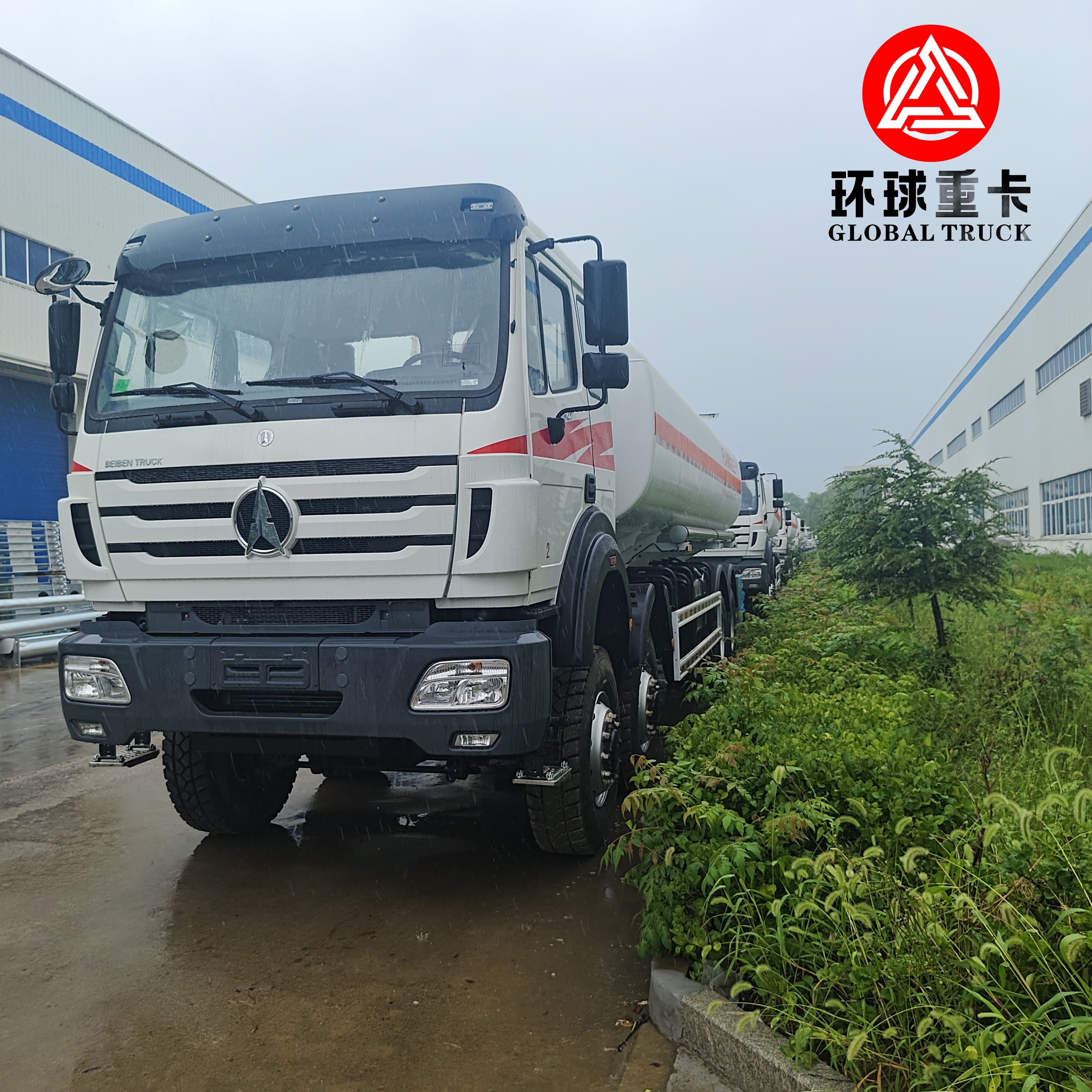 Beiben 8x8 35000L Heavy Duty Fuel Bowser Truck voor de mijnbouwindustrie in Congo